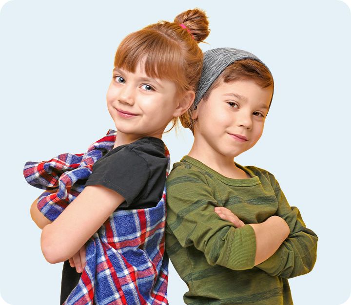 Mädchen und Junge